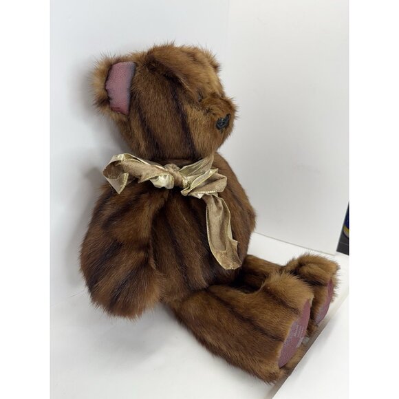 Vintage Handmade Genuine Fur 21” Teddy Bear Jointed Artist Made Brown Jointed - Picture 6 of 10